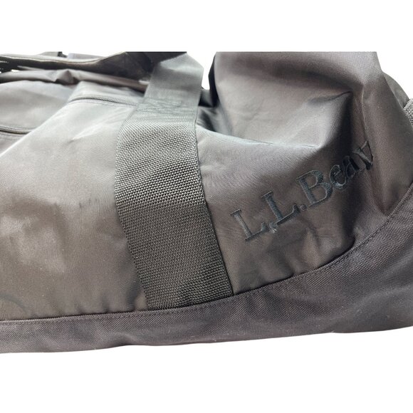L.L. Bean Black Nylon XXL Duffel Bag W/Adjustable Strap 135L 34"x17"X15" C44 - Picture 11 of 12